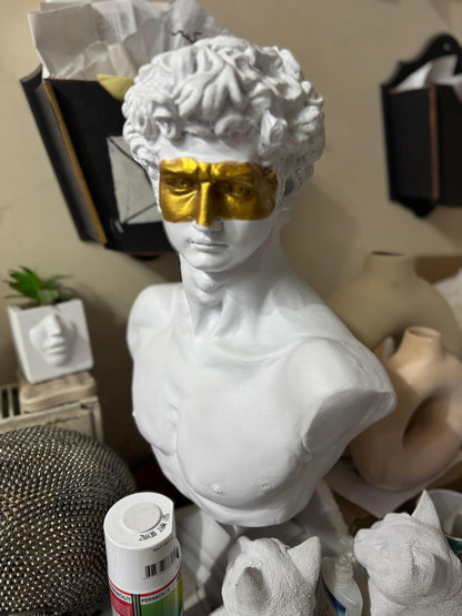 David Bust Decorative Sculpture, Greek Statue Decor, Abstract Classical Bust Statue, Modern Art Sculpture, David Bust, David Sculpture, David Bust Decor, David Decor, David Statue