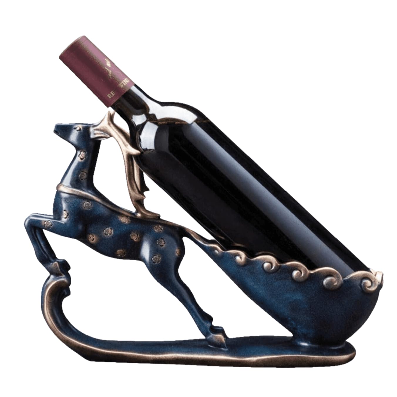 Elegant Deer Wine Rack Sculpture, Decorative Wine Rack with Deer Figure, Stylish Deer Wine Rack Statue, Stylish Animal Bar Decor,