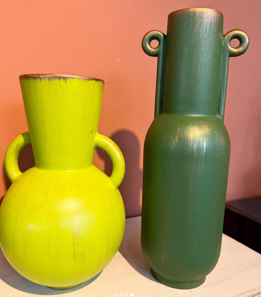 Modern Minimalist Vases Set of 2, Modern Home Decor, Minimalist Vase Set, Modern Vase, Decorative Vase, Round Modern Vase, Rustic Shelf Vase