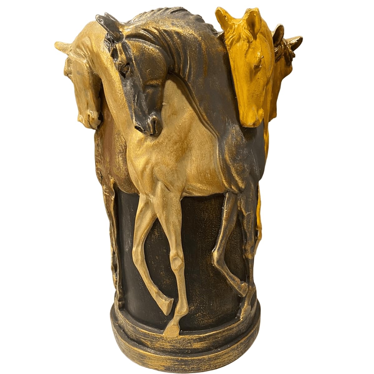 Horse Themed Vase, Gift For Horse Lovers, Decorative Vase With Horses, Horse Motif Decor, Horse Flowerpot, Horse Statue Vase, Horse Vase