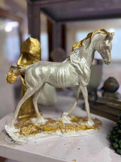 Handcrafted Horse Statue, Equestrian Art Sculpture, Luxury Horse Decor Figurine, Horse Ornament Collectible, Horse Sculpture, Horse Decor