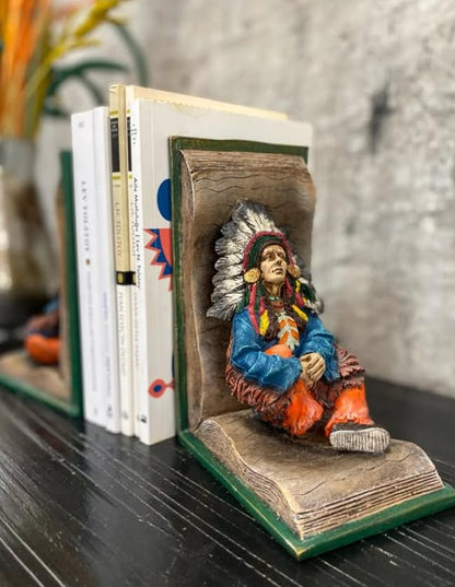 Handgefertigtes Indianer Häuptling Buchsends Set, Indianer Häuptling Buchsends, Polyester Buchsend Set, Indianer Häuptling Buchsends, Einzigartiges Buchsends Geschenk