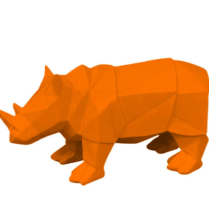 Modern Geometric Rhino Statue in Cubic Design, Geometric Rhino Sculpture, Cubic Rhino Statue, Minimalist Rhino Decor, Abstract Rhino Decor