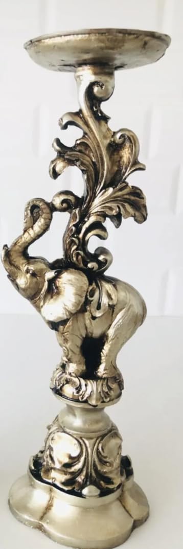 Elephant Candlestick Holder Set of 2, Elephant Candle Holder, Elephant Candlestick, Vintage Elephant Candlestick, Polyester Candle Holder