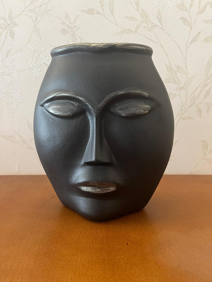 Abstract Face Vase, Modern Ceramic Planter, Minimalist Face Sculpture Pot, Unique Sculpture Vase, Artistic Face Decor, Aesthetic Indoor Pot, Ceramic Face Vase, Artistic Face Vase