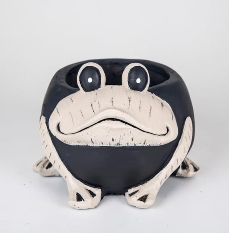 Frog Planter Pot, Frog Shaped Flower Pot Planter, Frog Planter for Indoor, Frog Vase, Frog Themed Vase, Gift For Frog Lovers, Frog Plant Pot