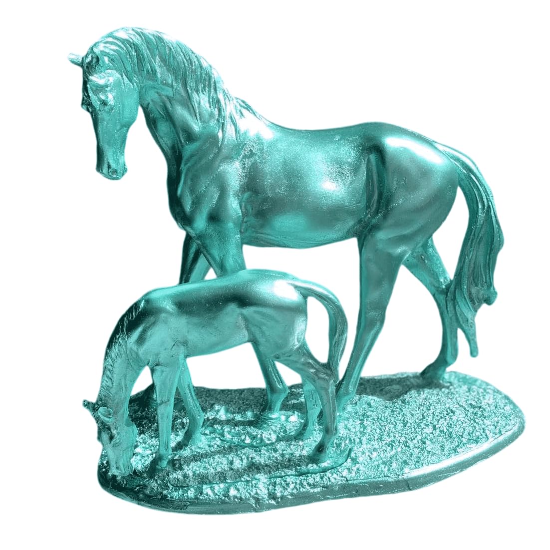 Elegant Horse Decor Statue, Mother and Foal Sculpture, Horse Lover Gift Idea, Animal Figurines For Table Decor, Luxury Horse Decor Figurine