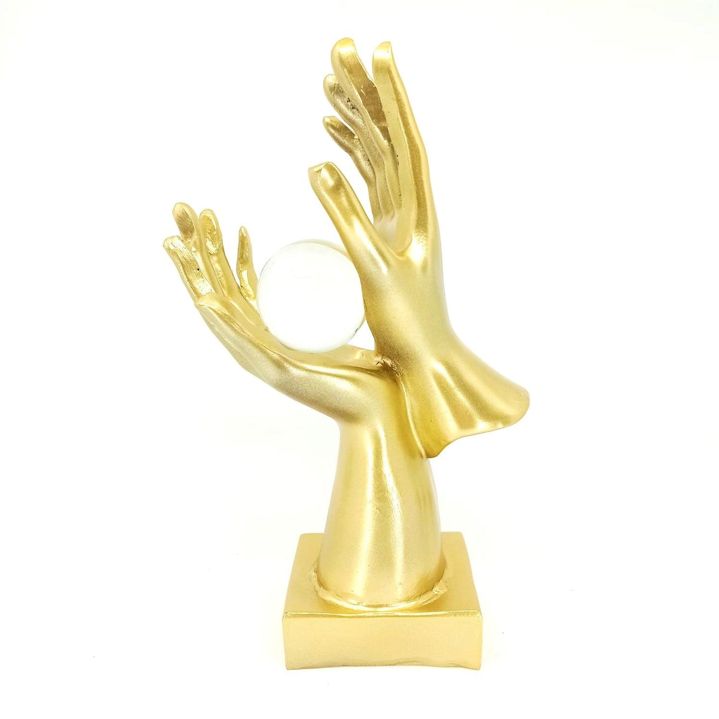Hands Crystal Ball Sculpture, Elegant Hand Statue with Crystal Sphere, Hands Sculpture, Crystal Ball Statue, Mystical Home Decor, Ball Decor, Crystal Ball Decor, Crystal Ball Sculpture