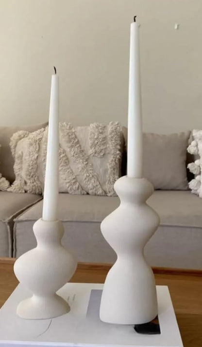 Modern Polyester Candle Holder, Minimalist Candlestick, Nordic Style Candle Holder, Polyester Candle Holder, Handmade Candle Holder