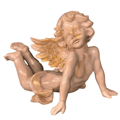 Reclining Angel Statue, Elegant Decorative Cherub Figurine, Reclining Angel Decor, Handmade Reclining Angel Figurine, Elegant Angel Decor, Reclining Angel Sculpture, Reclining Angel Object