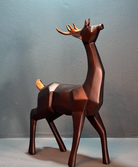 Modern Cubic Deer Statue, Geometric Deer Sculpture, Cubic Deer Statue, Cubic Deer Sculpture, Geometric Reindeer Decor, Cubic Reindeer Statue