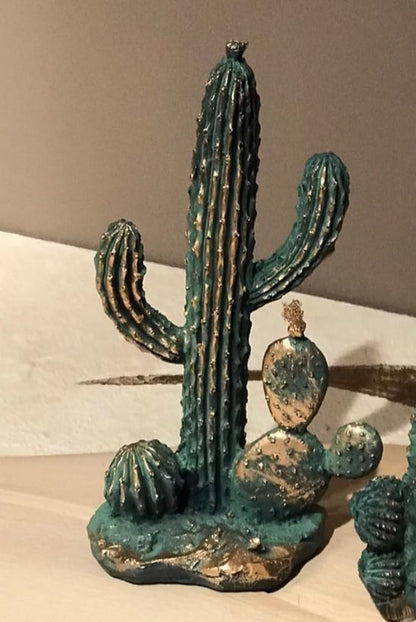 Decorative Cactus Statue, Polyester Cactus Decor, Cactus Statue, Cactus Home Decor, Artificial Cactus Art, Cactus Table Decor, Cactus Decor