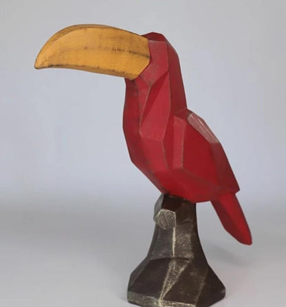 Geometric Toucan Bird Statue, Cubic Toucan Bird Statue, Toucan Bird Statue, Toucan Statue, Modern Toucan Bird Statue, Toucan Bird Sculpture