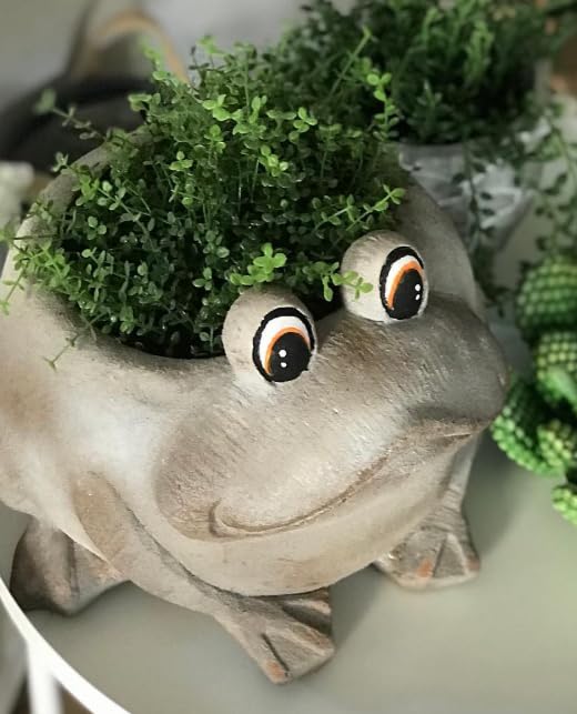 Frog Planter Pot, Frog Shaped Flower Pot Planter, Frog Planter for Indoor, Frog Vase, Frog Themed Vase, Gift For Frog Lovers, Frog Plant Pot