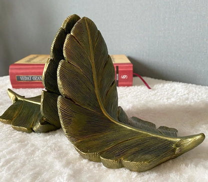 Feather Bookends for Shelves and Desk, Decorative Bookends, Unique Gifts for Book Lovers, Feather Bookends, Unique Book Lover Gifts, Feather Bookshelf, Feather Home Decor