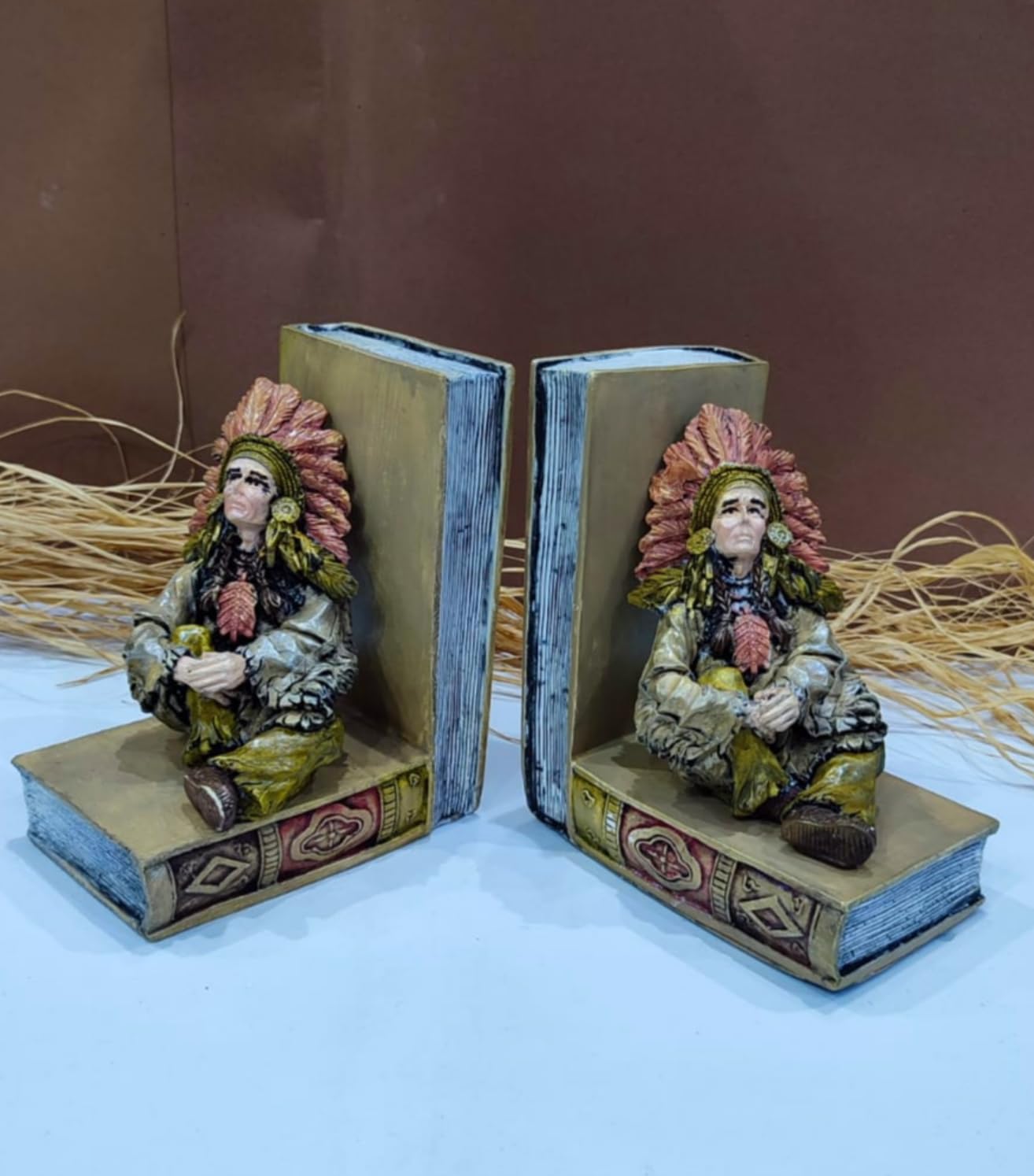 Handgefertigtes Indianer Häuptling Buchsends Set, Indianer Häuptling Buchsends, Polyester Buchsend Set, Indianer Häuptling Buchsends, Einzigartiges Buchsends Geschenk