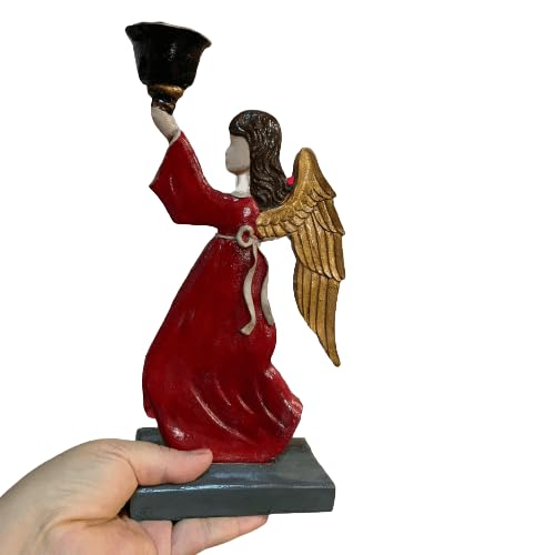Portacandele a forma di angelo alato, portacandele a forma di angelo, portacandele a forma di angelo, portacandele a forma di bambina, portacandele a forma di statuina di angelo