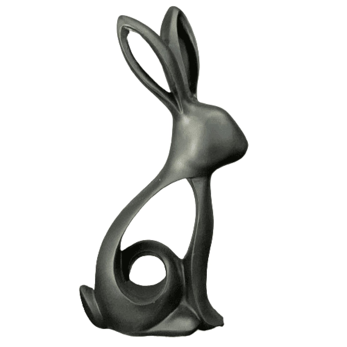 Abstrakte Hasenskulptur, Hasenfigur, Hasenskulptur, Geschenk für Tierliebhaber, Minimalistische Hasenstatue, Hasen-Polyester-Skulptur
