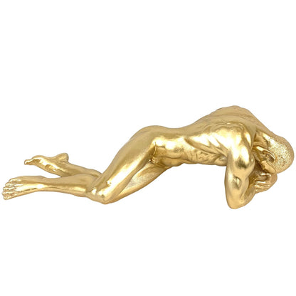 Scultura di figura maschile sdraiata, statua astratta del corpo umano, statua artistica di figura maschile, opera d'arte del corpo maschile, scultura di figura maschile, scultura maschile, statua maschile, decorazione maschile