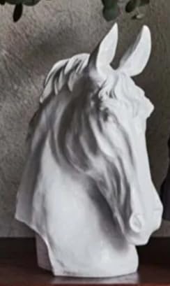 Handmade Horse Head Statue, Elegant Horse Figurine, Horse Head Statue, Horse Sculpture Art, Polyester Horse Statue, Elegant Horse Decor