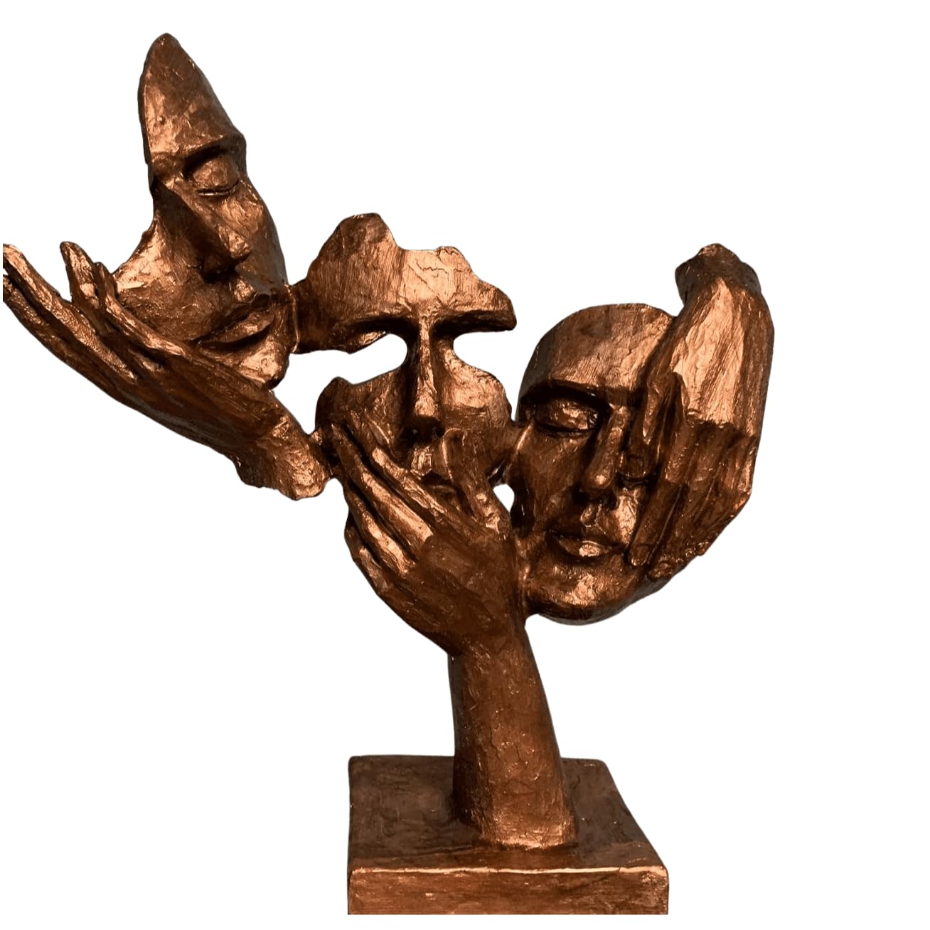 Abstract Three Face On Hand Statue, Tabletop Art Decor, Modern Face Sculpture, Abstract Design Decor, Face Sculpture, Face Statue, Face Decor, Face Objects, Face Figurine