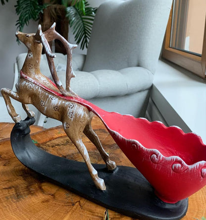 Elegant Deer Wine Rack Sculpture, Decorative Wine Rack with Deer Figure, Stylish Deer Wine Rack Statue, Stylish Animal Bar Decor,