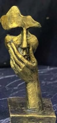 Moderne Kunstbüste, Hand- und Gesichtsstatue, einzigartiges Wohndekor, abstrakte Gesichtsskulptur, modernes Kunstdekor, abstraktes Gesichtsdekor, Gesichtsdekor, Hand- und Gesichtsskulptur, moderne Kunststatue