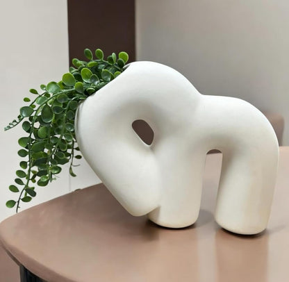 Modern Abstract Ceramic Vase, Minimalist Sculpture Planter, Contemporary Ceramic Art Vase, Minimalist Ceramic Vase, Abstract Modern Vase