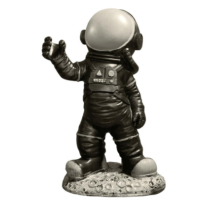 Astronaut On Moon Base, Astronaut Figurine, Space Decor Statue, Space Explorer Ornament, Moon Landing Figurine, Modern Astronaut Sculpture, Astronaut Statue