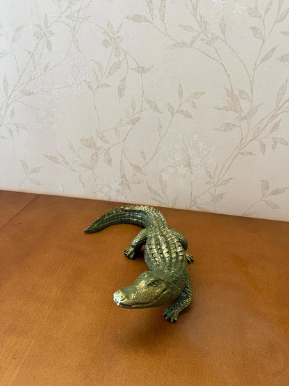 Crocodile Sculpture, Handcrafted Polyester Crocodile Decor, Polyester Crocodile Decor, Alligator Statue, Crocodile Statue for Modern Decor