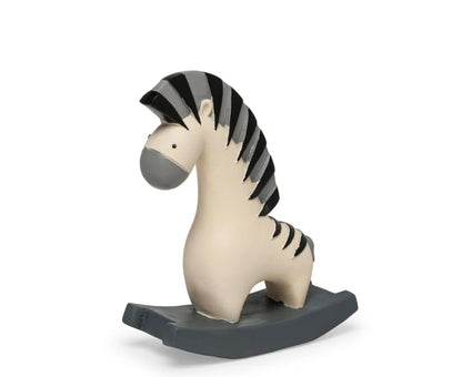 Minimalist Zebra Statue with Rocking Base, Polyester Cute Zebra Decor, Zebra Statue, Small Zebra Decor, Rocking Zebra Statue, Zebra Decor