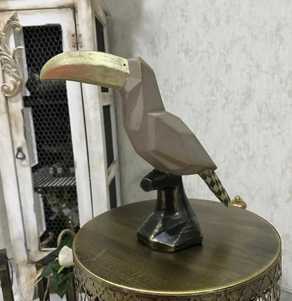 Geometric Toucan Bird Statue, Cubic Toucan Bird Statue, Toucan Bird Statue, Toucan Statue, Modern Toucan Bird Statue, Toucan Bird Sculpture