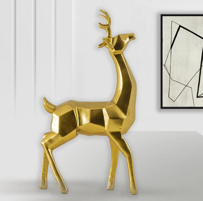 Modern Cubic Deer Statue, Geometric Deer Sculpture, Cubic Deer Statue, Cubic Deer Sculpture, Geometric Reindeer Decor, Cubic Reindeer Statue