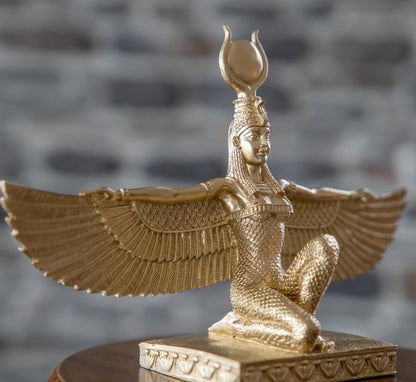 Egyptian Goddess Isis Sculpture, Isis Statue, Winged Isis Goddess Statue, Ancient Egyptian Isis Statue, Handmade Isis Sculpture, Isis Decor