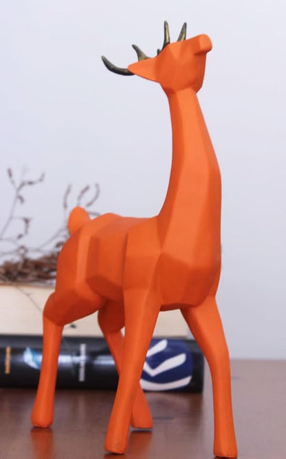 Modern Cubic Deer Statue, Geometric Deer Sculpture, Cubic Deer Statue, Cubic Deer Sculpture, Geometric Reindeer Decor, Cubic Reindeer Statue