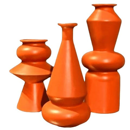 Modern Ceramic Vases Set, Geometric Decorative Vases, Minimalist Table Vase, Geometric Flower Vase, Boho Aesthetic Vases, Abstract Art Vases, Flower Vase