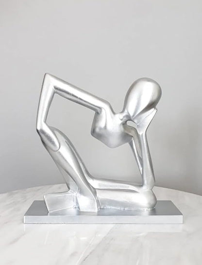 Abstract Thinker Statue, Modern Thinker Statue, Polyester Thinker Figurine, Thinker Man Decor, Thinker Statue, Thinker Sculpture, Thinker Man Sculpture, Thinker Man Statue