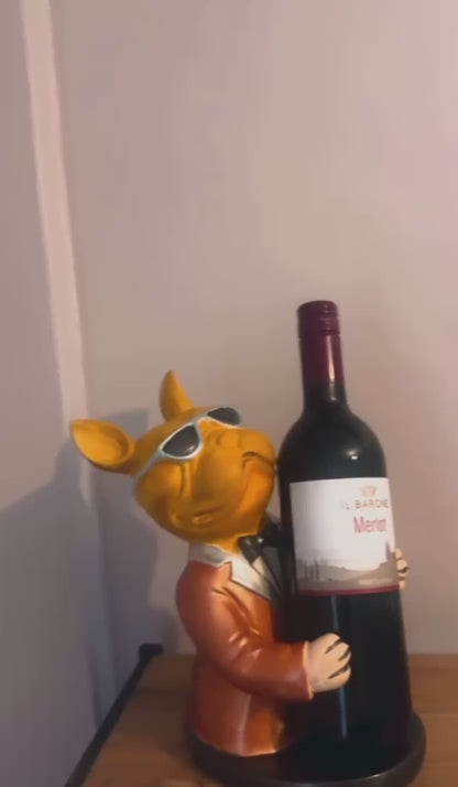 Bulldog Wine Holder Statue, Bulldog Wine Rack, Dog Wine Holder, French Bulldog Bottle Holder, Dog Wine Rack, Stylish Dog Wine Rack Decor