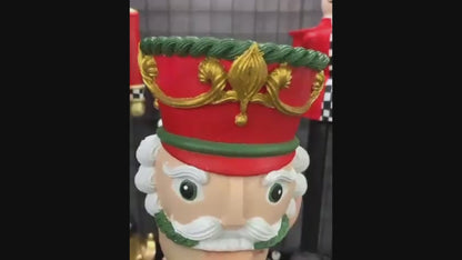 Christmas Nutcracker Pot Vase, Nutcracker Vase Planter, Nutcracker Planter, Nutcracker Vase, Holiday Nutcracker Pot Vase
