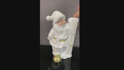 Welcome Santa Claus Figurine, Christmas Santa decoration, Decorative Santa Claus Statue, Christmas figurine Santa Claus, Christmas Gift, Christmas Santa Claus Decor, Santa Claus Statue