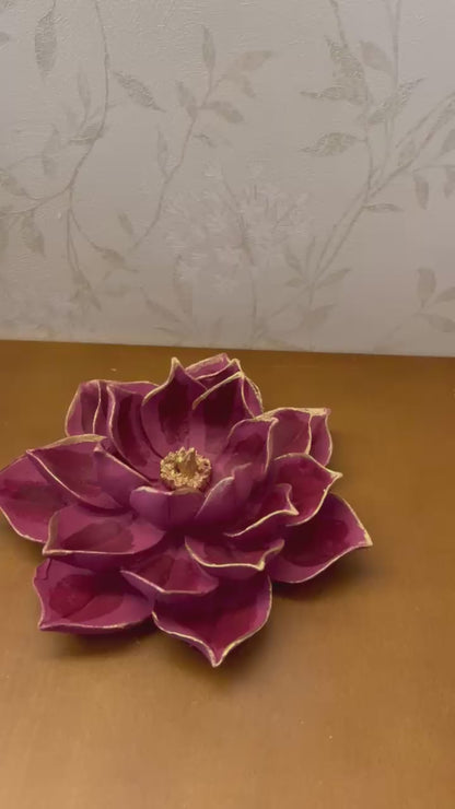 Scultura di loto, Decorazione di fiori di loto, Decorazione floreale per la casa, Scultura di fiori di loto, Statua di fiori di loto, Statua di loto, Statuina di fiori di loto, Oggetti di fiori di loto