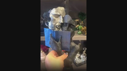 Couple Reading a Book Sculpture, Romantic Book Lovers Gift, Reading Couple Statue, Book Reading Art Decor, Book Lover Statue, Love Statue, Book Statue, Book Decor
