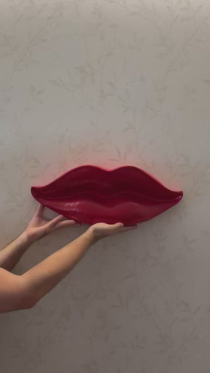 3D Large Lips Sculpture for Wall Decor, Kiss-shaped Wall Art, Modern Lips Wall Art, Lips Wall Decor, Kiss Wall Decor, 3D Large Lips Wall Decor,