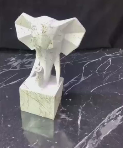 Elephant Bookends Set, Unique Geometric Bookends, Cubic Bookends, Elephant Bookends, Polyester Bookends, Modern Elephant Bookends