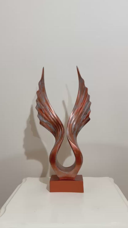 Angel Wings Figurine, Abstract Wing Sculpture, Eagle Wings Statue, Abstract Phoenix Statue, Wing Sculpture, Wing Decor, Wing Statue, Phoenix Sculpture, Eagle Decor