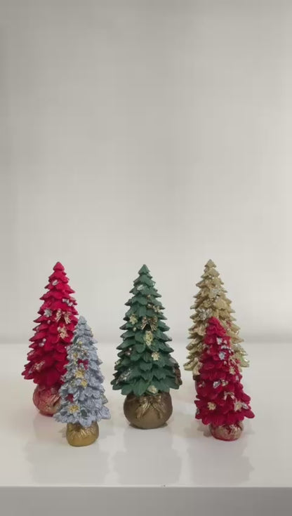 Mini & Large Christmas Tree Figurine, Christmas Tree Decor, Seasonal Tree Figurine, Christmas Decor Gift, Holiday Tree Decor, Christmas Tree Sculpture