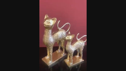 Egyptian Style Cat Figurine Set, Ancient Egyptian Statue, Cat Lovers Gift, Ancient Cat Statue, Egyptian Home Decor, Cat Sculpture, Cat Decor, Cat Sculpture, Cat Statue