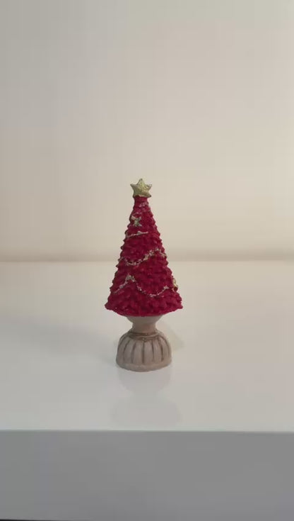 Mini Christmas Tree Decor, Christmas Tree Ornament, Seasonal Tree Figurine, Christmas Decor Gift, Holiday Tree Decor, Christmas Tree Decor, Christmas Tree Sculpture