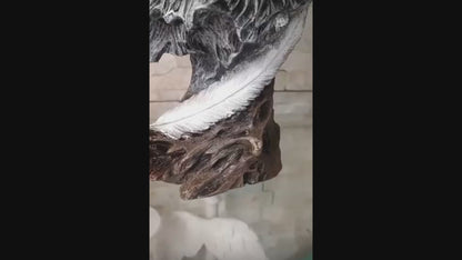 Wolf Head Sculpture, Wolf Lover Gift, Rustic Wolf Home Decor, Wolf Bust, Wildlife Lover Gift, Polyester Wolf Statue, Gothic Wolf Figurine, Wolf Head Statue, Wolf Head Decor