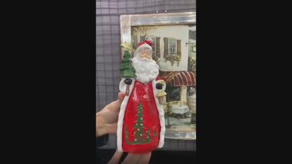 Handmade Santa Claus Decor, Christmas Figurine, Festive Table Accent, Xmas with Tree Statue